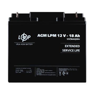 Розпродаж Акумулятор AGM LPM 12V - 18 Ah 40801 фото