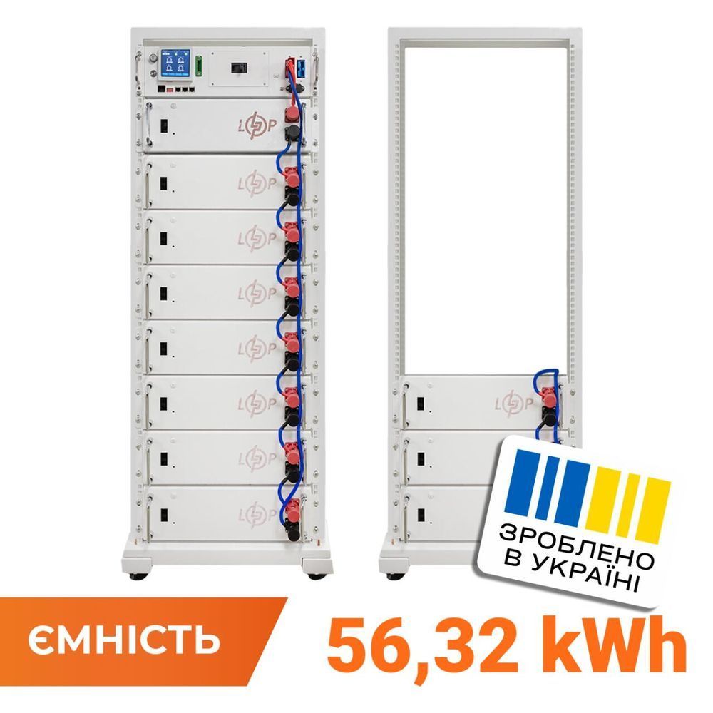 Акумулятор LP LiFePO4 Battery HVM 563,2V 100Ah (56320 Wh) BMS 125А AB Lrack white 37927 фото