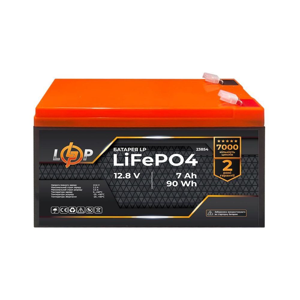 Акумулятор LP LiFePO4 12,8V - 7Ah (90Wh) 23854 фото