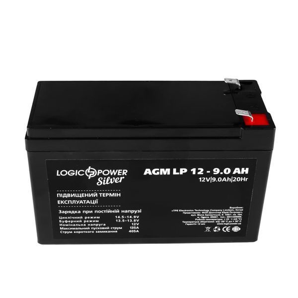 Акумулятор AGM LP 12V - 9 Ah Silver 1516 фото