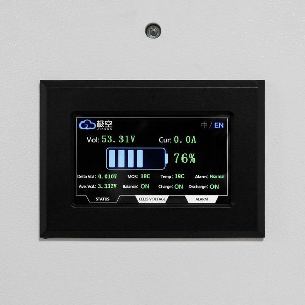 Акумулятор LP LiFePO4 51,2V - 100 Ah (5120Wh) (BMS 100A/50А) метал LCD Smart RS485/CAN JK настінний 37733 фото