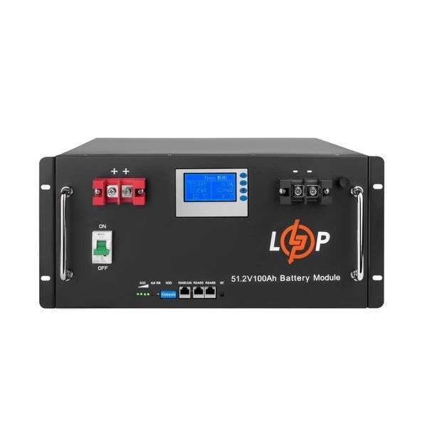 Акумулятор LP LiFePO4 48V (51,2V) - 100 Ah (5120Wh) (Smart BMS 100A) з LCD RM 20330 фото