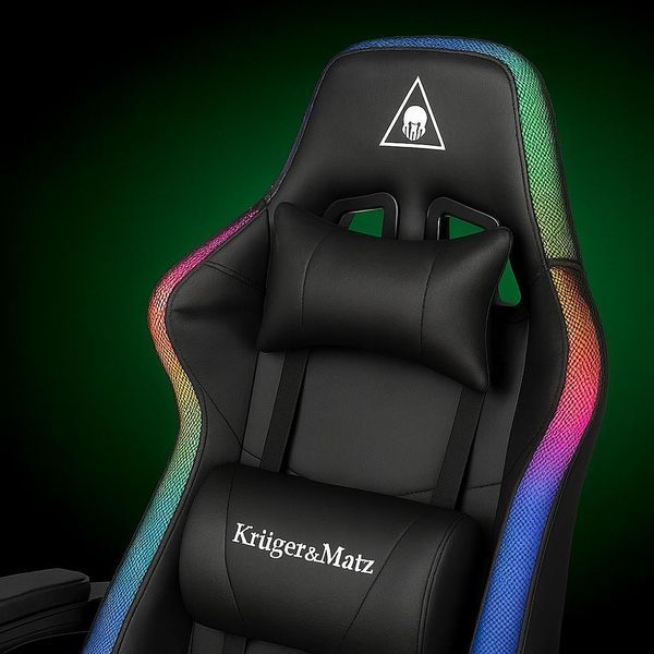 Крісло комп'ютерне ProGame з RGB підсвіткою GX-150 підставка для ніг, для геймерів 30109 фото